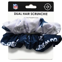 Dallas Cowboys Blue and White Two Pack Hair Scrunchies by Little Earth Productions