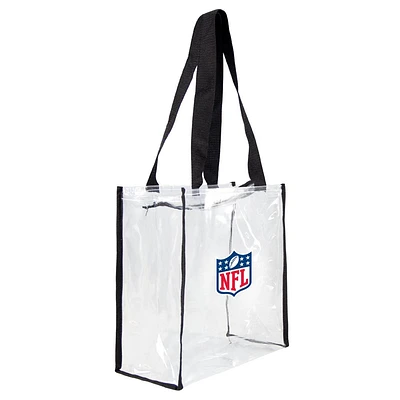 NFL Clear Stadium Approved Tote Bag with Secure Zipper by Little Earth Productions