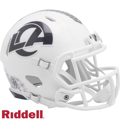 Los Angeles Rams White and Camo NFL Salute to Service 2024 Mini Speed Helmet by Riddell