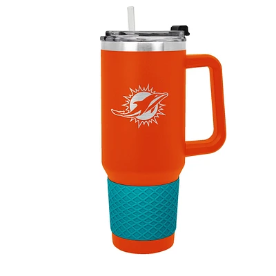 Miami Dolphins Orange and Blue 40 oz Colossus Travel Mug with Team Logo by Great American Products