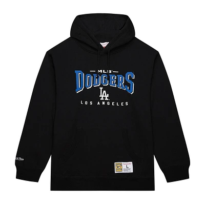 Los Angeles Dodgers Mens Black Heritage Vintage Hoodie by Mitchell and Ness