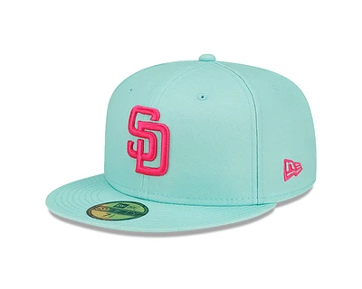 San Diego Padres Mint Green City Connect Low Profile 59FIFTY Fitted Cap with Pink Embroidered Logo by New Era