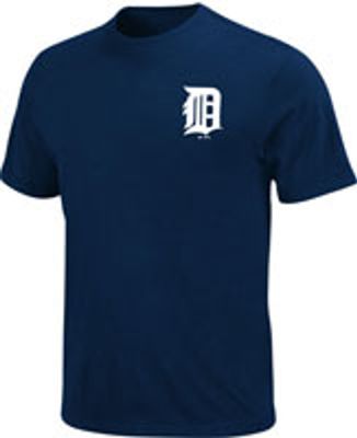 Women's Detroit Tigers New Era Navy 2-Hit Front Twist Burnout T-Shirt