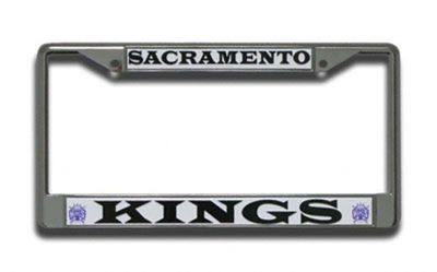 Sacramento Kings Black Metal License Plate Frame