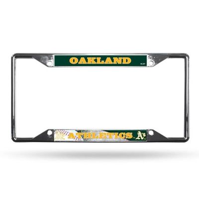 Oakland Athletics License Plate Chrome Frame