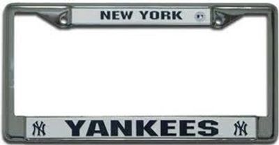 New York Yankees License Plate Chrome Frame