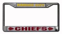 Kansas City Chiefs License Plate Chrome Frame