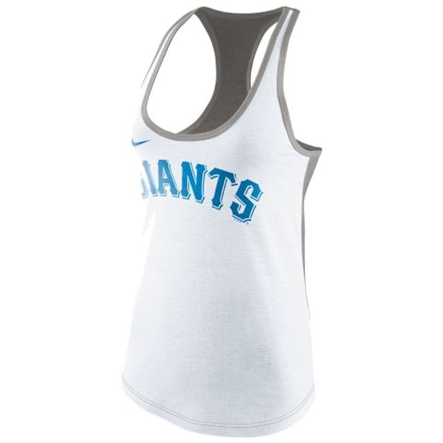 San Francisco Giants New Era Women's Space Dye Jersey Tri-Blend Tank Top -  Black