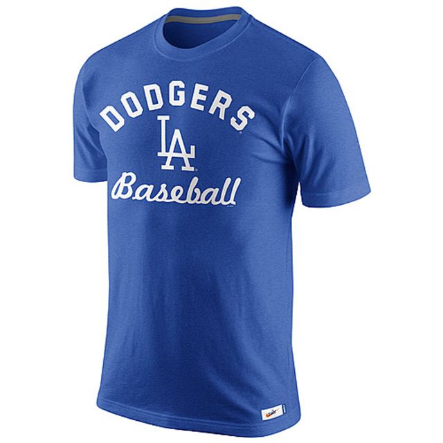 Nike Men's Los Amgeles Dodgers Yasiel Puig Short-Sleeve T-Shirt Medium Blue