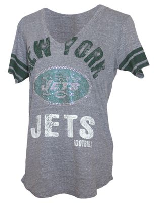 New York Jets Women's Team Captain Grey V-Neck