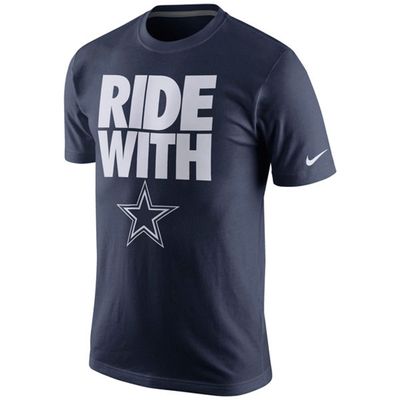 Dallas Cowboys T Shirt-Stencil Stack Blue