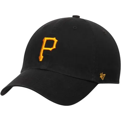 Pittsburgh Pirates '47 Brand Black Dad Hat Clean Up Game Adjustable Hat