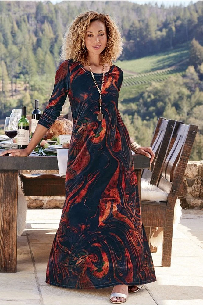 Santiago Stretch Velvet Dress