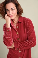 Filigree Velvet Boyfriend Shirt