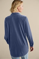 Velvet Boyfriend Tunic Shirt