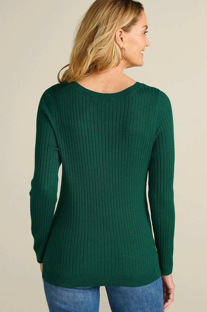 Soft Essential Ribbed Pullover Sweater