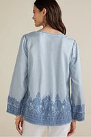 Emily Embroidered Tencel™ Top