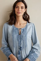 Emily Embroidered Tencel™ Top