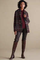 Plaid Sweater Coat