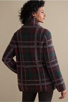 Plaid Sweater Coat