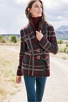 Plaid Sweater Coat