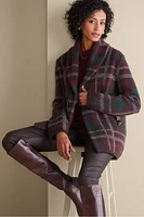 Plaid Sweater Coat