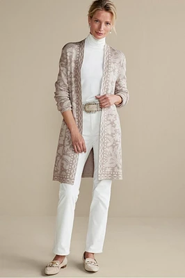 Ivy Shimmer Long Cardigan