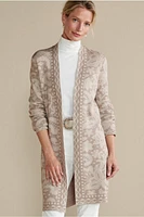 Ivy Shimmer Long Cardigan