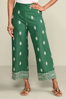 Lohara Linen Blend Crop Pants