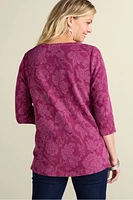 Clarette Jacquard 3/4 Sleeve Tunic