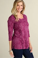 Clarette Jacquard 3/4 Sleeve Tunic