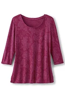 Clarette Jacquard 3/4 Sleeve Tunic