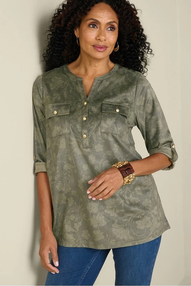 Charine Faux Suede Tunic