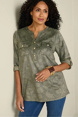 Charine Faux Suede Tunic