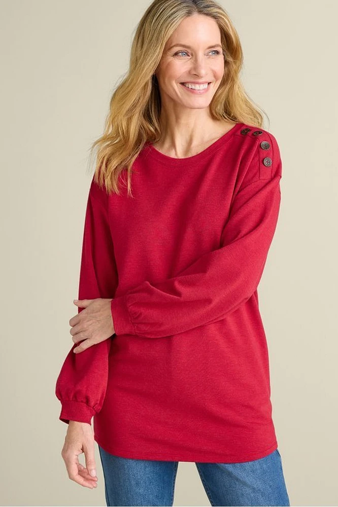 Siesta Soft Button Shoulder Tunic