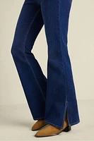 Ultimate Denim Slit Hem Flare Jeans