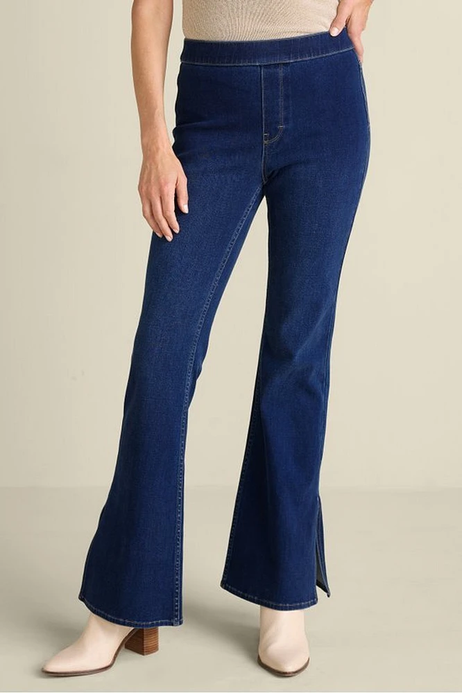 Ultimate Denim Slit Hem Flare Jeans