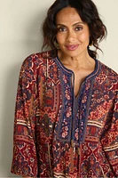 Cindra Embroidered Gauze Tunic