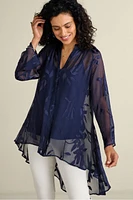 Silk Convertible Shirt & Cami