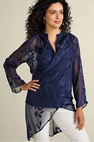 Silk Convertible Shirt & Cami