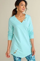 Dove French Terry Asymmetrical Tunic