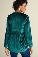 Ashanti Embellished Velvet Tunic