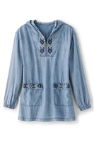 Evie Embroidered Tencel Hoodie