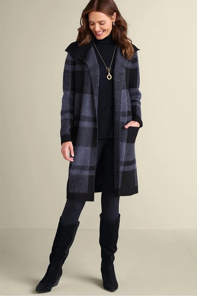 Posh Plaid Cardigan