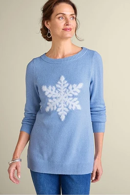 Draya Eyelash Snowflake Sweater