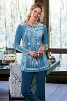 Nori Embroidered Velvet Tunic