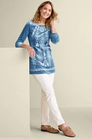 Nori Embroidered Velvet Tunic