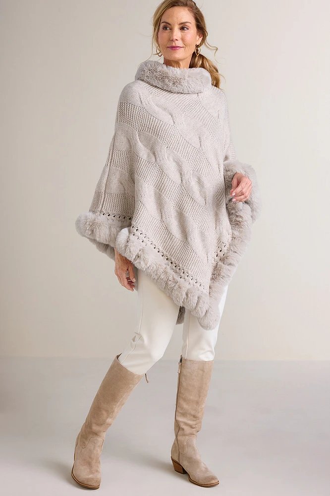 Alexi Cable Knit Poncho