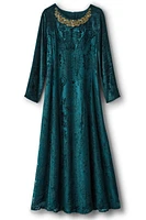 Emaline Velvet Burnout Maxi Dress