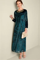 Emaline Velvet Burnout Maxi Dress